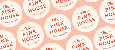 The Pink House Buttons bistro buttons cafe branding feminine brand floral branding illustration pink branding pink house restaurant brand vintage brand