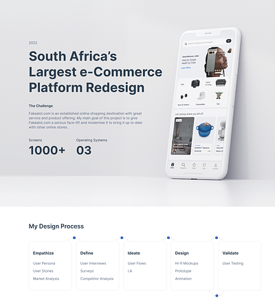e-Commerce Platform Design amazon animation app card sorting cart checkout dark mode ecommerce figma mobile app pdp personas product design store style guide takealot tracking ui user journey ux