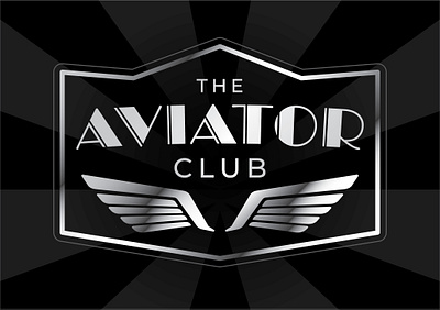 Invitation: The Aviator Club aviation graphic design invitation logo