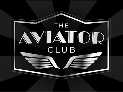 Invitation: The Aviator Club aviation graphic design invitation logo