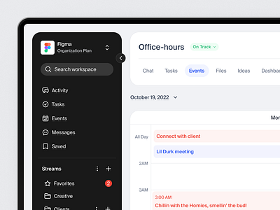 ✨ WIP — New version of ledgerteams.com calendar clean ui dashboard event figma saas task managment tasks todos track