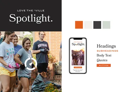 Spotlight Branding christian church church branding church design email marketing minimal logo orange brand