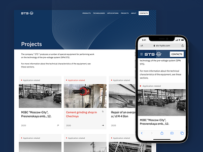 STS-Hydro: Projects page bussines corporate corporative flatstudio landing projects page sts sts-hydro: