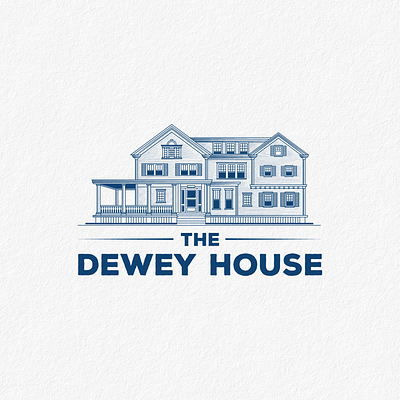 The Dewey House Logo Design branding design graphic design house illustration lineart logo vector