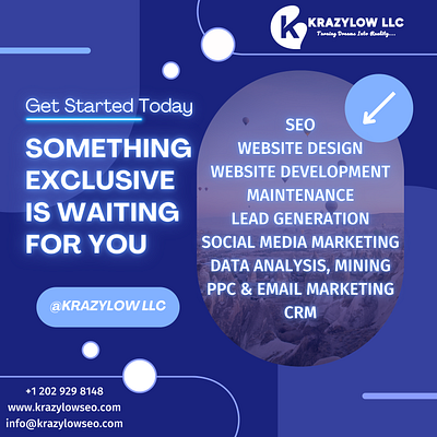 Exclusive Offer Today branding business dataentry krazylowseo leadgeneration maintanence seo smm webdesign webdevelopment