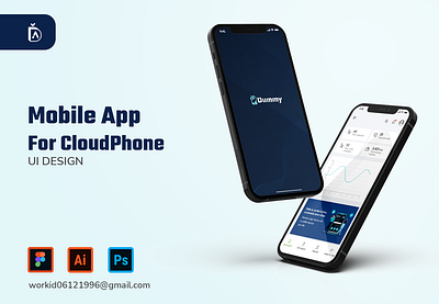 CloudPhone Mobile App app branding graphic design illustration ui