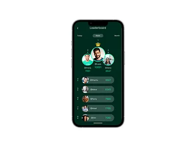 #DailyUI - Day 19 Leaderboard app design ux