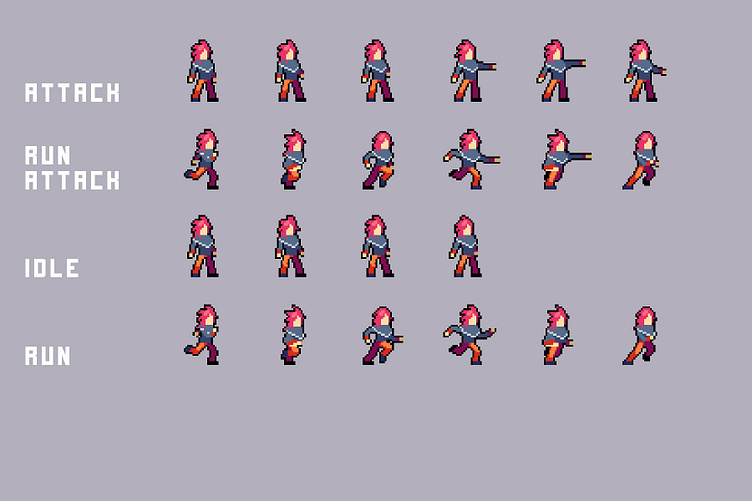 Free Characters With Melee Attack Pixel Art by 2D Game Assets on Dribbble