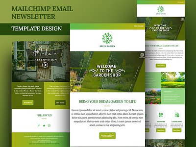 Garden Shop Email Template Newsletter Design adobe photoshop customizable design editable email design email marketing email newsletter email template email template design mailchimp mailchimp email template mailchimp newsletter re usable responsive