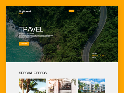 SkyBound Website design interface product service startup ui ux web website