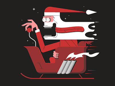 Psycho Santa christmas december illustraion illustration illustration art illustration digital illustrations minimalist santa seattle