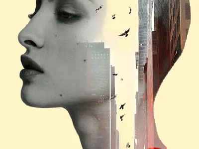 Двойная экспозиция graphic design фотошоп