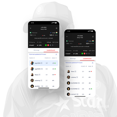 Leaderboard #dailyui branding dailyui design figma illustration logo ui ui challenge uiux ux