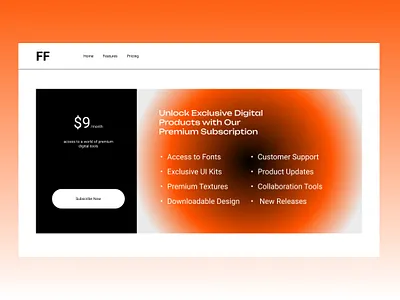 UI Kit - One pricing plan to access subscription adobexd
