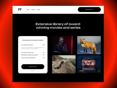 UI Kit - Original Movie Subscription Pricing Plantled adobexd