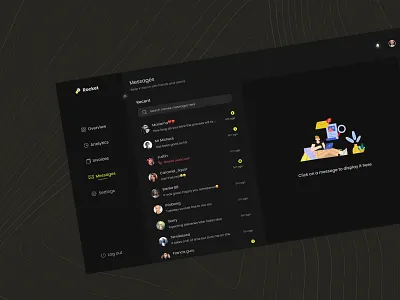 Messaging web app design product design ui ux web app website