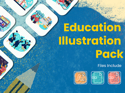 Education Illustration Pack by Pixel True design graphic design graphics illustration vector vector illustration