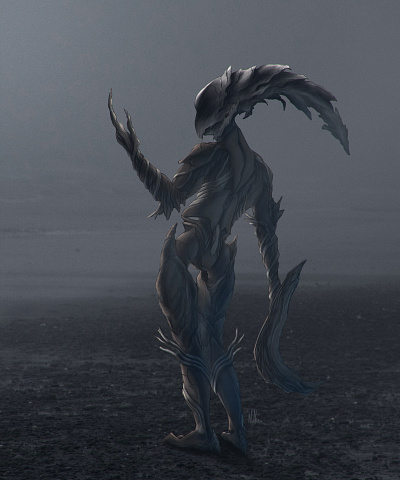 Unknown living being alien art creature design digitalart digitalpainting fantasy illustration