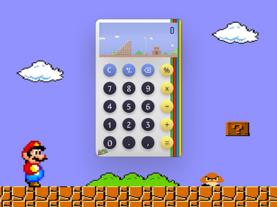 Daily UI#4 - Calculator app branding calculator community daily ui design game graphic design illustration logo super super mario ui ux vector