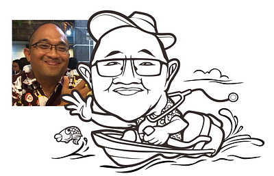 boating man design illustration vector
