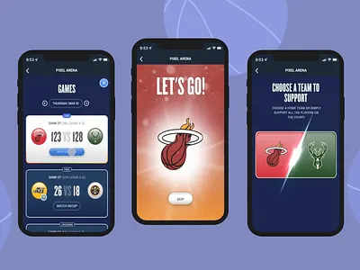 UI Motion App Flow - NBA & Google Pixel Arena Experience interactive designer mobile app mobile experience ui mobile ui motion