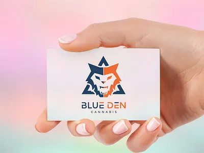 Blue Den Logo cannabis cannabis logo cbd logo wolf logo
