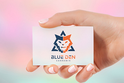 Blue Den Logo cannabis cannabis logo cbd logo wolf logo