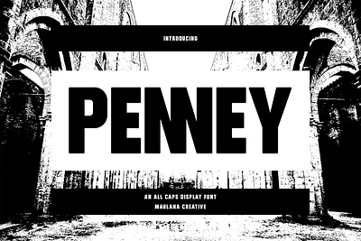 Penney All Caps Sans Serif Display Font animation branding font fonts graphic design ligature font logo maulana creative modern font motion graphics sans font sans serif