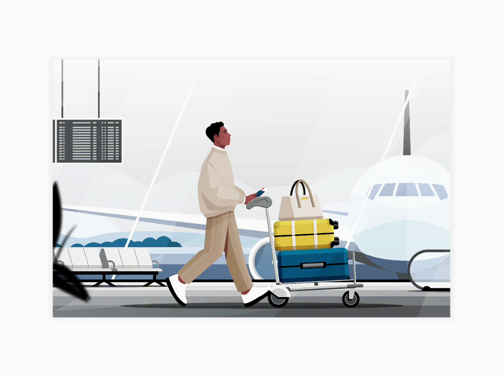 Delightful Web Check-In design minimal ui ux web