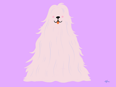 Cloud cloud design dog doggo fur hair hairy hand drawn illustration illustrator pet procreate