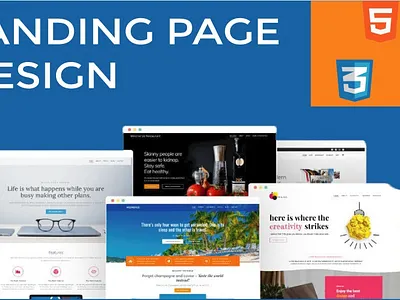 Landing page websites graphic design logo ui web design website