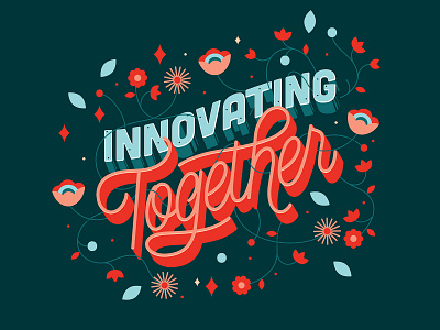 Innovating Together adobe illustration illustrator logo the creative pain type typography vector