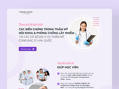 Course landing page branding course design medical minh anh minhanh ui ux