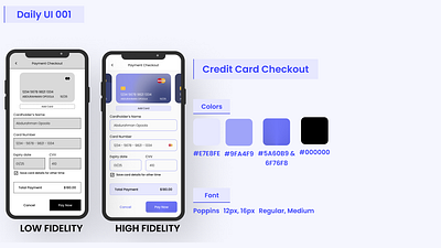 Credit Card Checkout UI Design credit card checkout ec ecommerce payment gateway