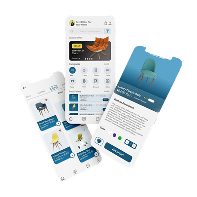 Ecommerce furniture app ui design adobe xd app app design app ui ecommerce app figma furniture furniture app design illustrator mobile screen photoshop prototype responsive design screen design splash screen ui ui design uiux visual design wireframing