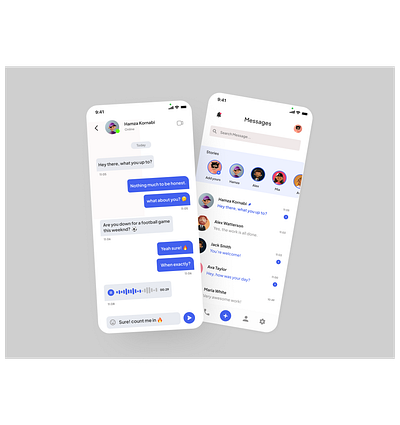 Chat Mobile App app appdesign application chat figma ui ui design webdesign