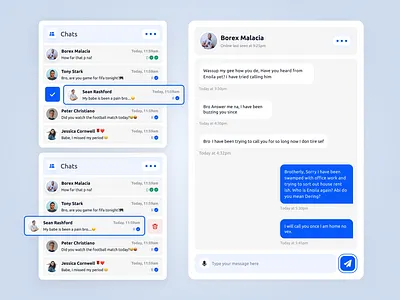 Messaging Application design app card design cards chat desktop desktop app interaction. interactiondesign messaging messagingapp mobile app mobileapp ui user experience uxdesign