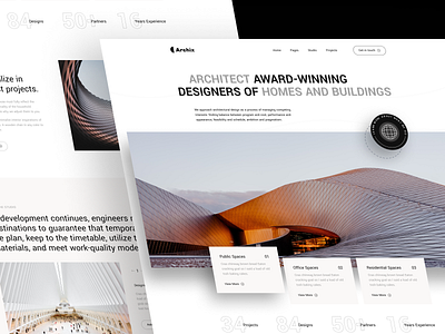 Architecture website architecture black branding design illustration logo minimalistic ui uiux uiuxdesign ux vector webdesign white