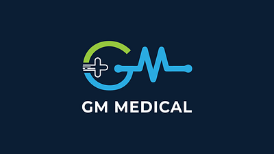 GM Medical Logo branding creative logo design graphic design illustration logo medical logo minimalist logo vector