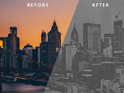 Vintage halftone photo effect vintage texture