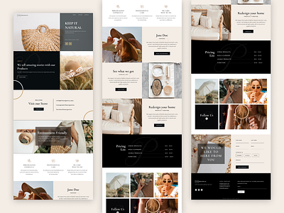 Handmade Straw Products Online Store UI design | Branding | UX advertise branding cart countryside design figma handmade market minimal mockup products shopping sketch store straw ui ux web design web flow website