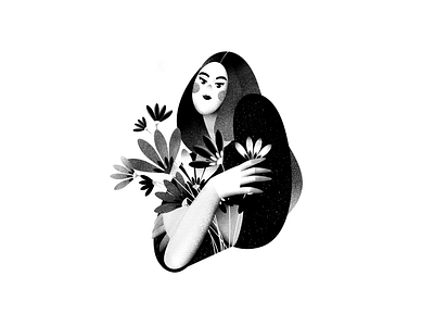 Don't hide flowers inside commercial illustration love