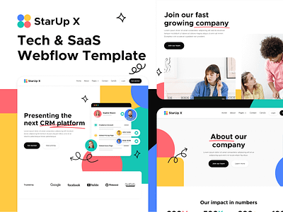 Presentation - StarUp X | Modern Startup Webflow Template multi layout