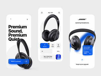 Headphones Connect app bose clean concept connect headphones mobile sound ui