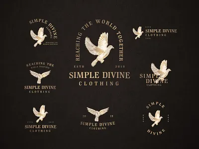 Vintage Logo & Branding | Simple Divine bakersfield graphic designer behance brand layout branding christian dove etching graphic designer identity design illustration logo logo design logo designer logofolio vintage logo