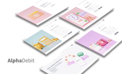 Multi-step form for Alpha Debit banking branding form minimalist ui ux