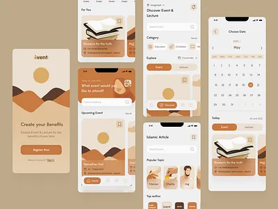 Ivent - Event & Lecture Muslim app design event figma lecture mobile muslim ui ux