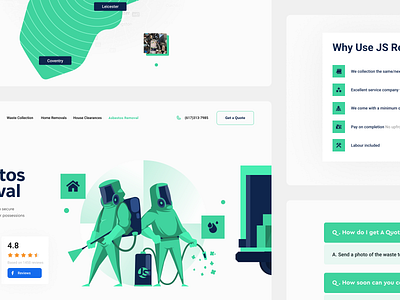 Removals: Waste Management clean graphic design home landing page renovation ui waste