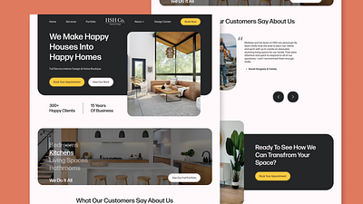 Interior Designer Concept Landing Page design ui ux web design