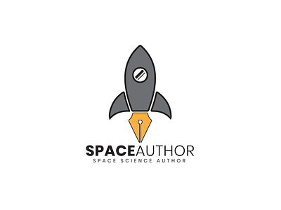 SpaceAuthor Logo Design 3d abdul basit adobeillustrator animation branding creative logo design design graphic design illustration logo logo design motion graphics professional logo design rocket logo design space logo design spaceauthor logo design ui unique logo design